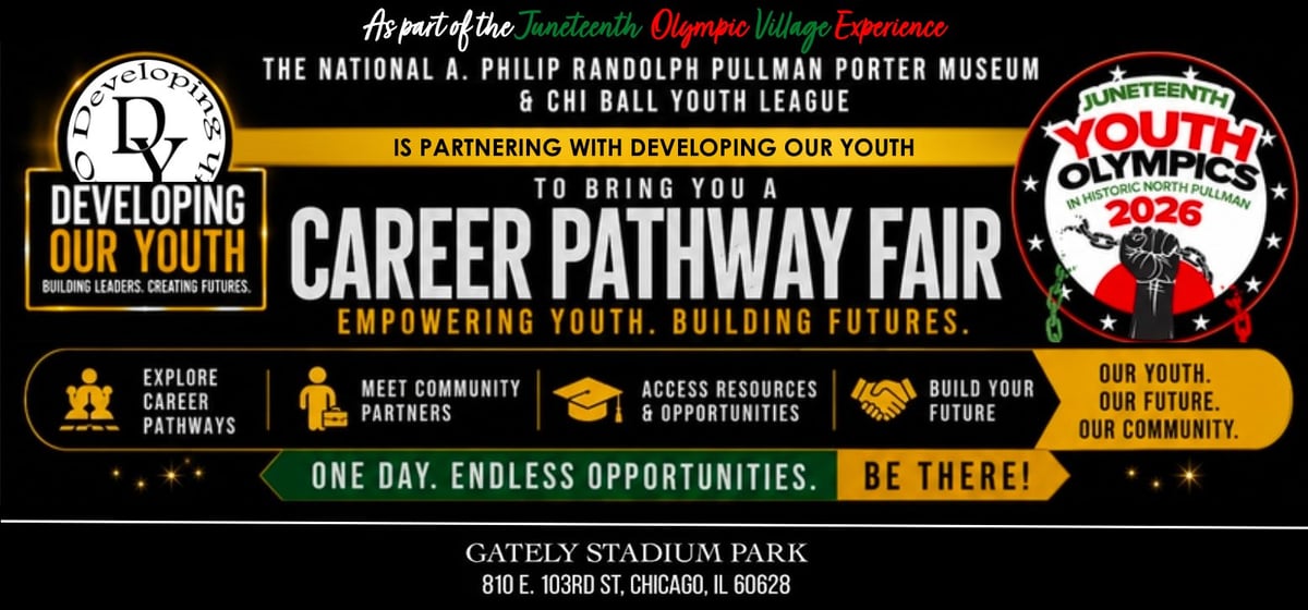 Career Pathway Fair poster for youth at Cately Stadium Park, hosted by the National Baseball Hall of Fame and other organizations